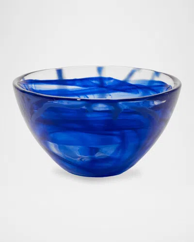 Kosta Boda Contrast Small Bowl In Blue