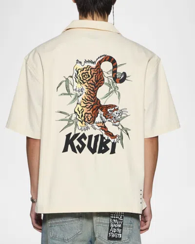 Ksubi Men & Apos;s Stay Up Logo Camp Shirt