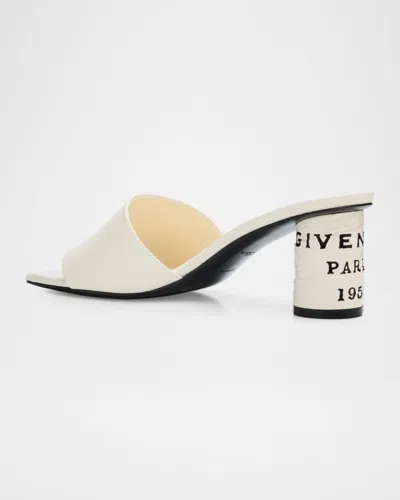 Givenchy 65mm Logo Heel Leather Mule Sandals