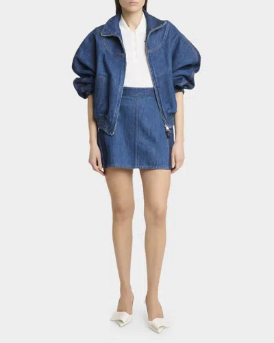 Givenchy Paneled Denim Bomber Jacket