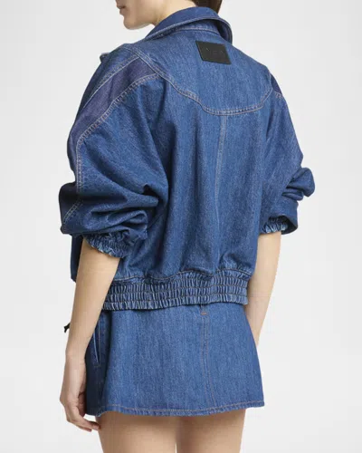 Givenchy Paneled Denim Bomber Jacket