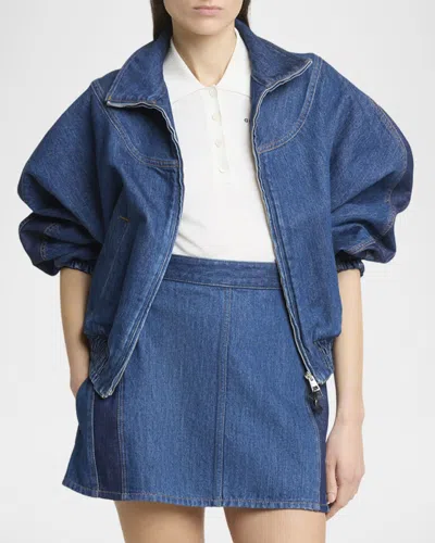 Givenchy Paneled Denim Bomber Jacket
