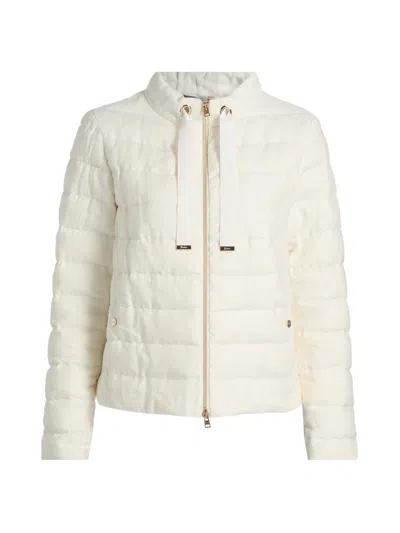 Herno Quilted Puffer Coat In White