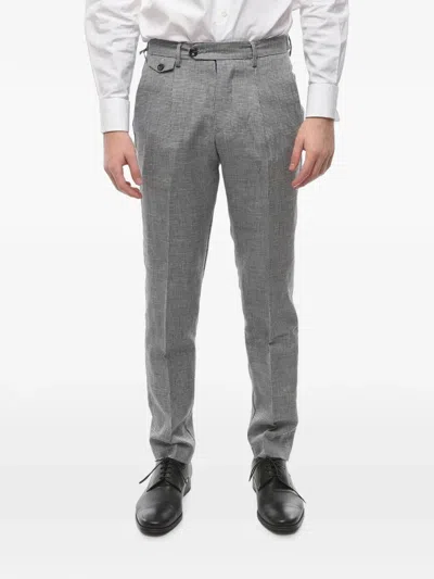 Cruna Houndstooth-pattern Trousers In Gray