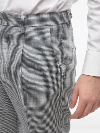 Cruna Houndstooth-pattern Trousers In Gray