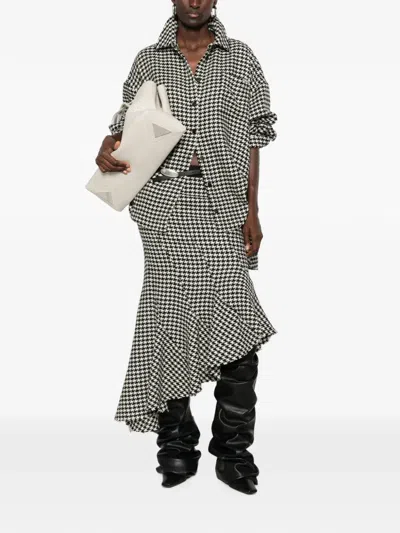 Attico Houndstooth-pattern Oversized Jacket In Multi