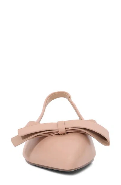 Berness Cinnamon Bow Slingback Flat