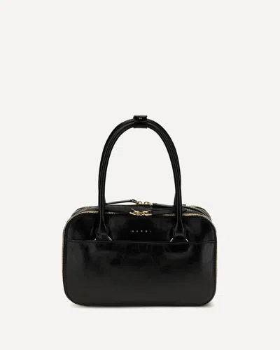Marni Black Calf Leather Bos Taurus Handbag
