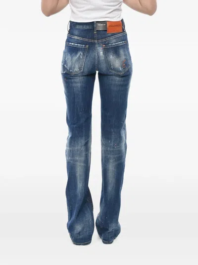 Dsquared2 Dalma Angel Distressed-effect Jeans In Blue