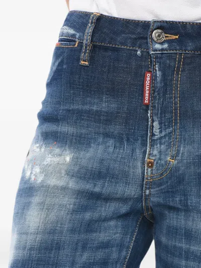 Dsquared2 Dalma Angel Distressed-effect Jeans In Blue