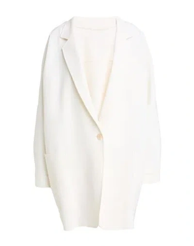 Max Mara Orlaya Virgin Wool Oversized Tailored Jacket In White