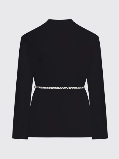 Max Mara Studio Double-breasted Cady Jacket With Belt In Black