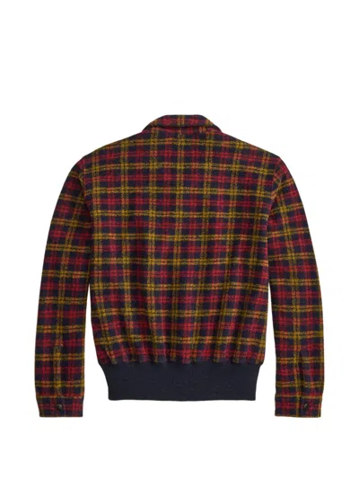 Rrl Check Cotton Bomber Jacket In Multi