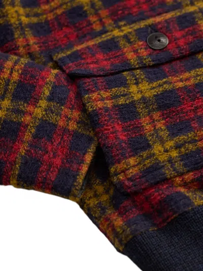 Rrl Check Cotton Bomber Jacket In Multi