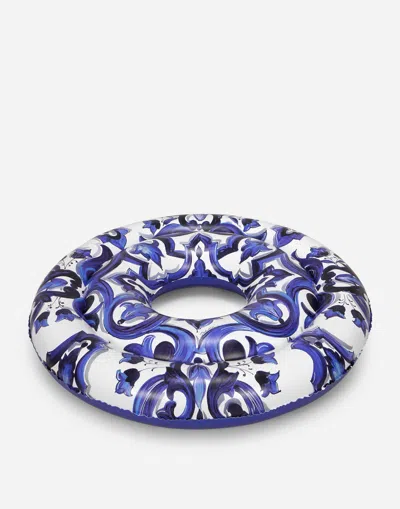Dolce & Gabbana Printed Pool Float In Blue