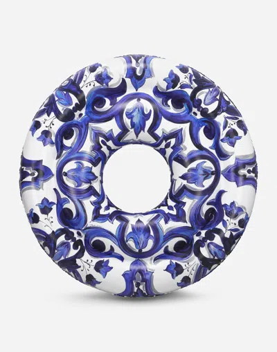 Dolce & Gabbana Printed Pool Float In Blue