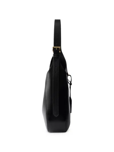 Prada Boogie Medium Leather Bag In Black