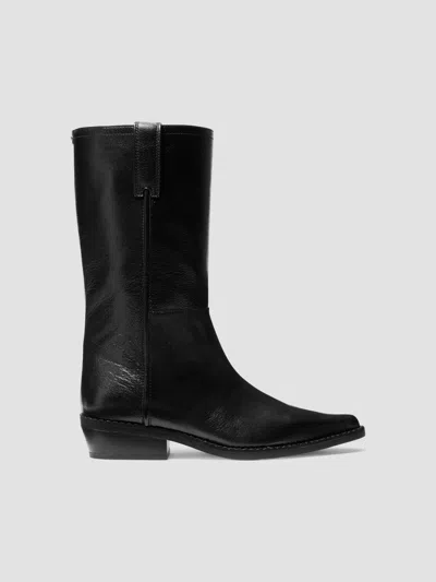 Michael Michael Kors Farren Leather Boots In Black