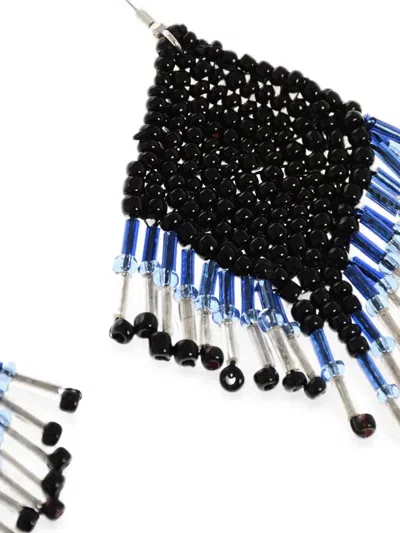 Dsquared2 Beaded Drop Earrings In Black