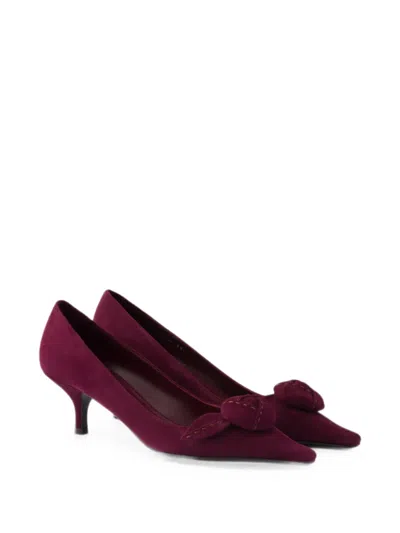 Prada Suede Pumps In Black