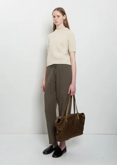 Guidi Handle Leather Bag In Brown