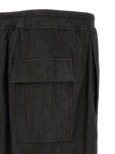Rick Owens Drawstring Drop-crotch Shorts In Black
