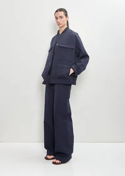Ter Et Bantine Linen Blend Work Jacket In Blue