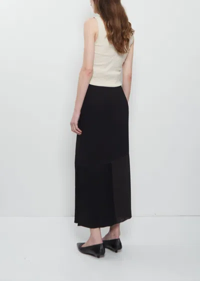 6397 Long Patchwork Skirt In Black