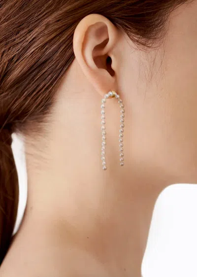 Shihara Node Stud Earring In Gold