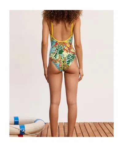 Alemais Low Back Adjustable Strap Self-tie Keyhole Front Bodysuit In Multi