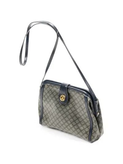 Celine Macadam Frame Shoulder Bag In Gray