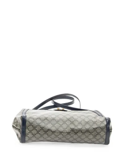 Celine Macadam Frame Shoulder Bag In Gray