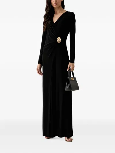 Joseph Ribkoff Wrap-front Jumpsuit In Black