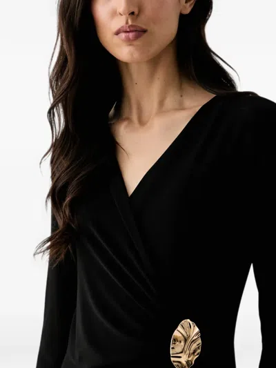 Joseph Ribkoff Wrap-front Jumpsuit In Black