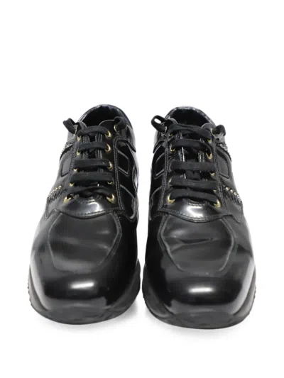 Pre-owned Hogan Interactive Studded Sneakers In Black