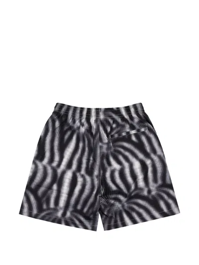 Pleasures Marble-pattern Shorts In Black
