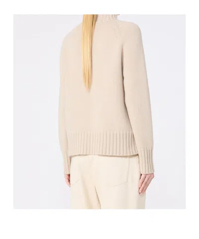 Max Mara Virgin Wool-cashmere Sweater In White