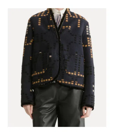 Forte Forte Samarcanda Jacquard Jacket Notte In Blue