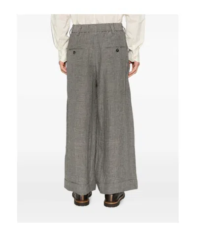 Ziggy Chen Check-pattern Trousers In Gray