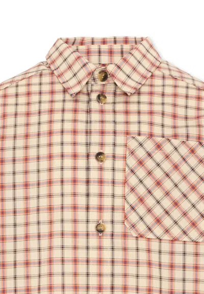 Bonpoint Check-pattern Shirt In Neutral