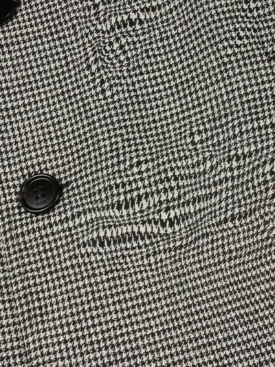 Pre-owned Dior Houndstooth-pattern Belted Coat In Black