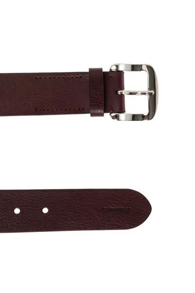 Dsquared2 Basic Belt In Wine Red