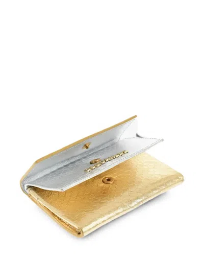 Dsquared2 Python-effect Wallet In Gold