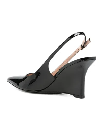 Stuart Weitzman Pointed-toe High-heeled Sandals In Black