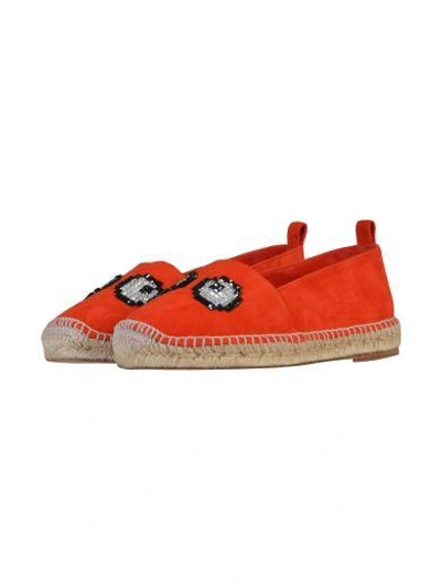 Shop Anya Hindmarch Eyes Espadrilles In Red