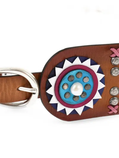 Dsquared2 Stud-embellished Belt In Brown