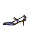 GUCCI Gucci Metallic Studded Pump,452145B8MS04271
