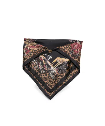 Etro Paisley Patterned Silk Scarf In Black