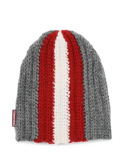 Dsquared2 Logo-patch Beanie Hat In Multi