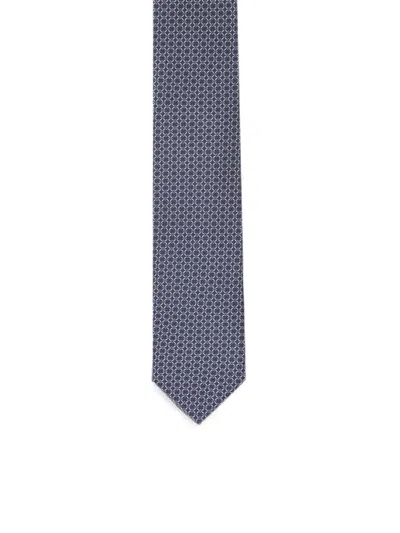 Lardini Geometric-pattern Silk Tie In Red